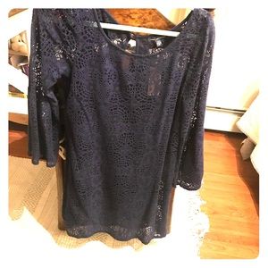 Lace bell sleeve dress